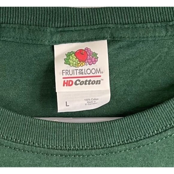 NWOT Fruit of the Loom Mens Crewneck Long Sleeve T-Shirt Green Large - Picture 11 of 11
